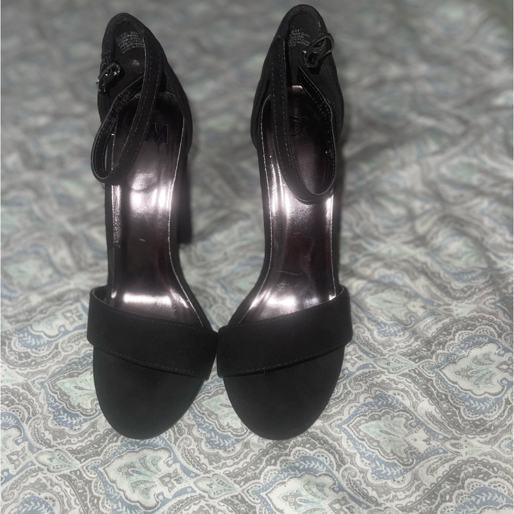 Black block heels